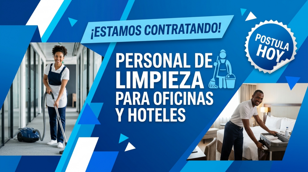 Personal de limpieza para oficinas y hoteles